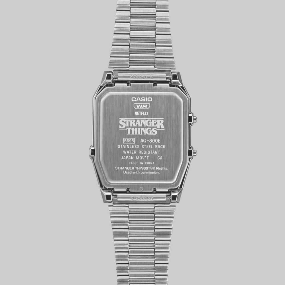 Casio Silver Smartwatch with Stranger Things Design